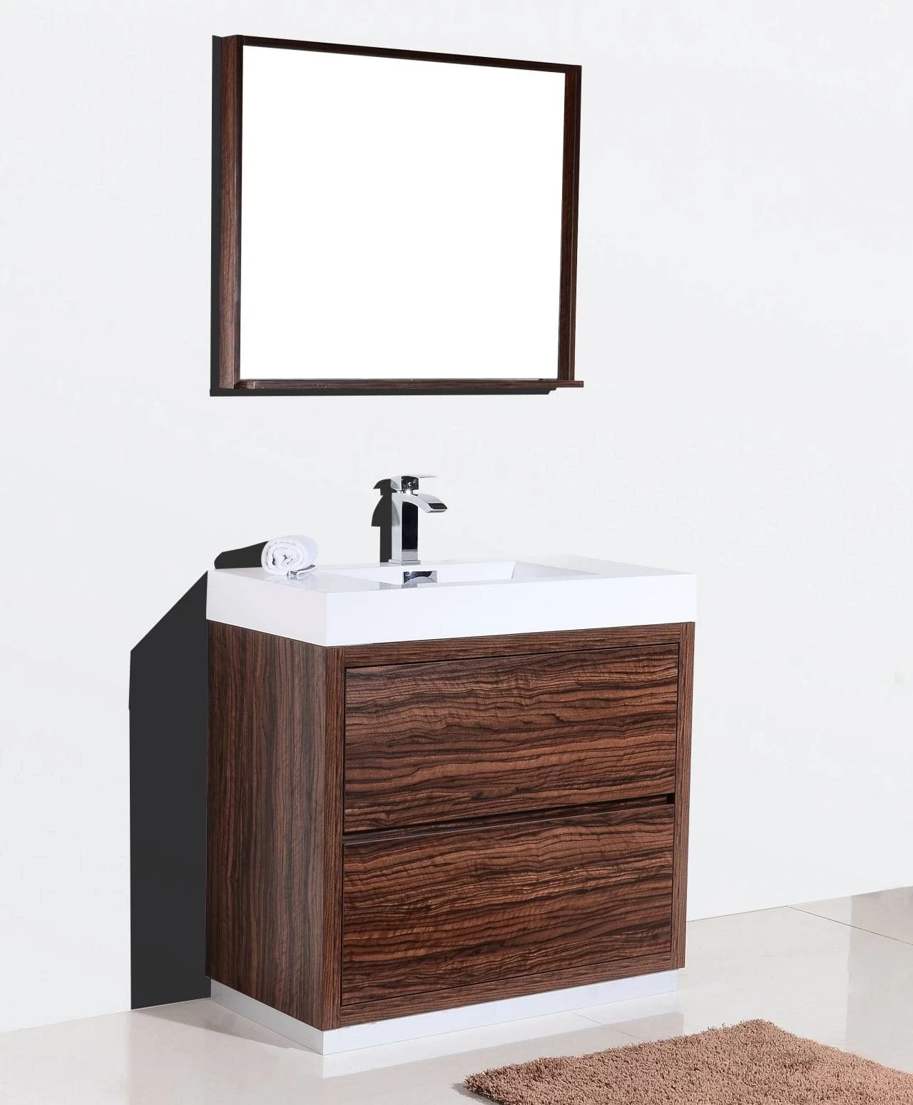 Kube Bath Bliss 36" Floor Mount Free Standing Bathroom Vanity With 2 Drawers FMB36 - Image 20