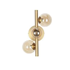 Dainolite 3 Light Halogen Wall Sconce Vintage Bronze Finish With Champagne Glass