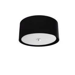 Dainolite 3 Light Helena Flush Mount Polished Chrome Black With White Diffuser