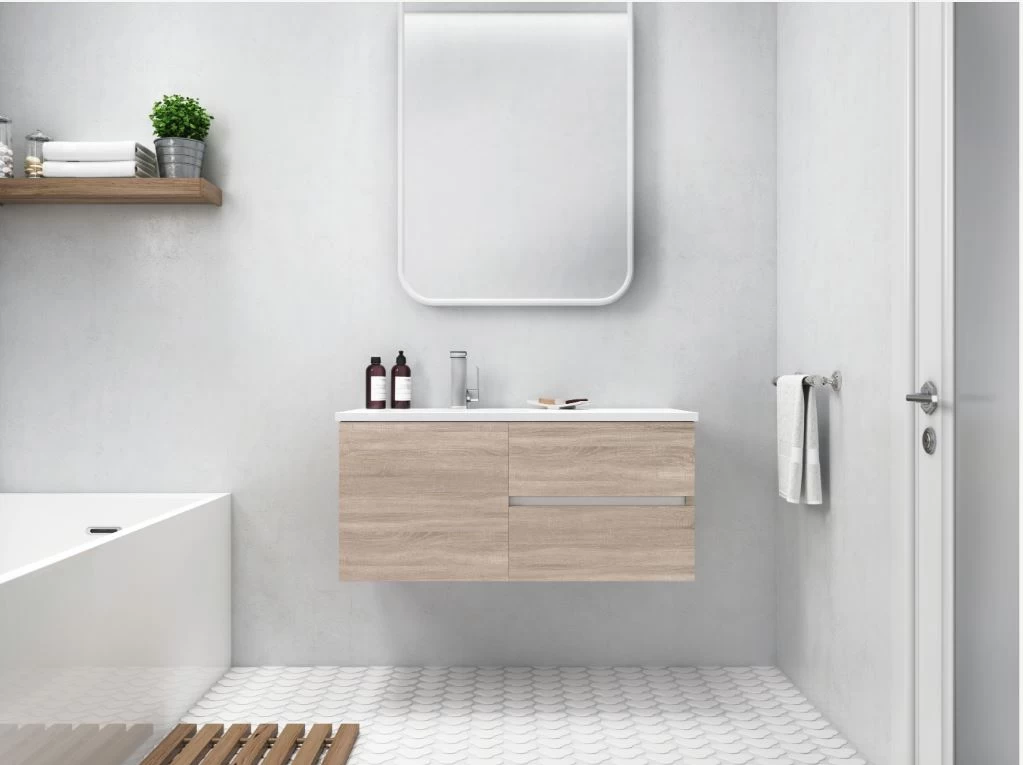 Cutler Beachwood 42" Wall Mount Bathroom Vanity