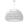 Dainolite Hula 4 Light 25 In Matte White Incandescent Chandelier With White Shade