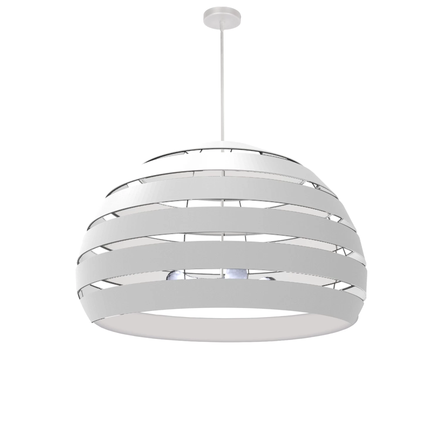 Dainolite Hula 4 Light 25 In Matte White Incandescent Chandelier With White Shade