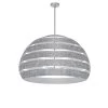 Dainolite Hula 4 Light 25 In Polished Chrome Incandescent Chandelier With Grey And Clear Shade