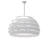 Dainolite Hula 4 Light 25 In Polished Chrome Incandescent Chandelier With White Shade