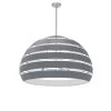 Dainolite Hula 4 Light 25 In Polished Chrome Incandescent Chandelier With Grey Shade