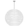 Dainolite Hula 4 Light 30 In Polished Chrome Incandescent Chandelier With White And Clear Shade