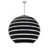 Dainolite 4 Light Polished Chrome Chandelier With Black Shade