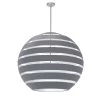 Dainolite Hula 4 Light 30 In Polished Chrome Incandescent Chandelier With Grey Shade