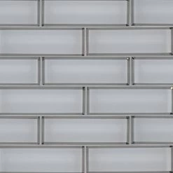 MSI Backsplash And Wall Tile Ice Bevel Subway Glass Tile 4" X 12" 8mm