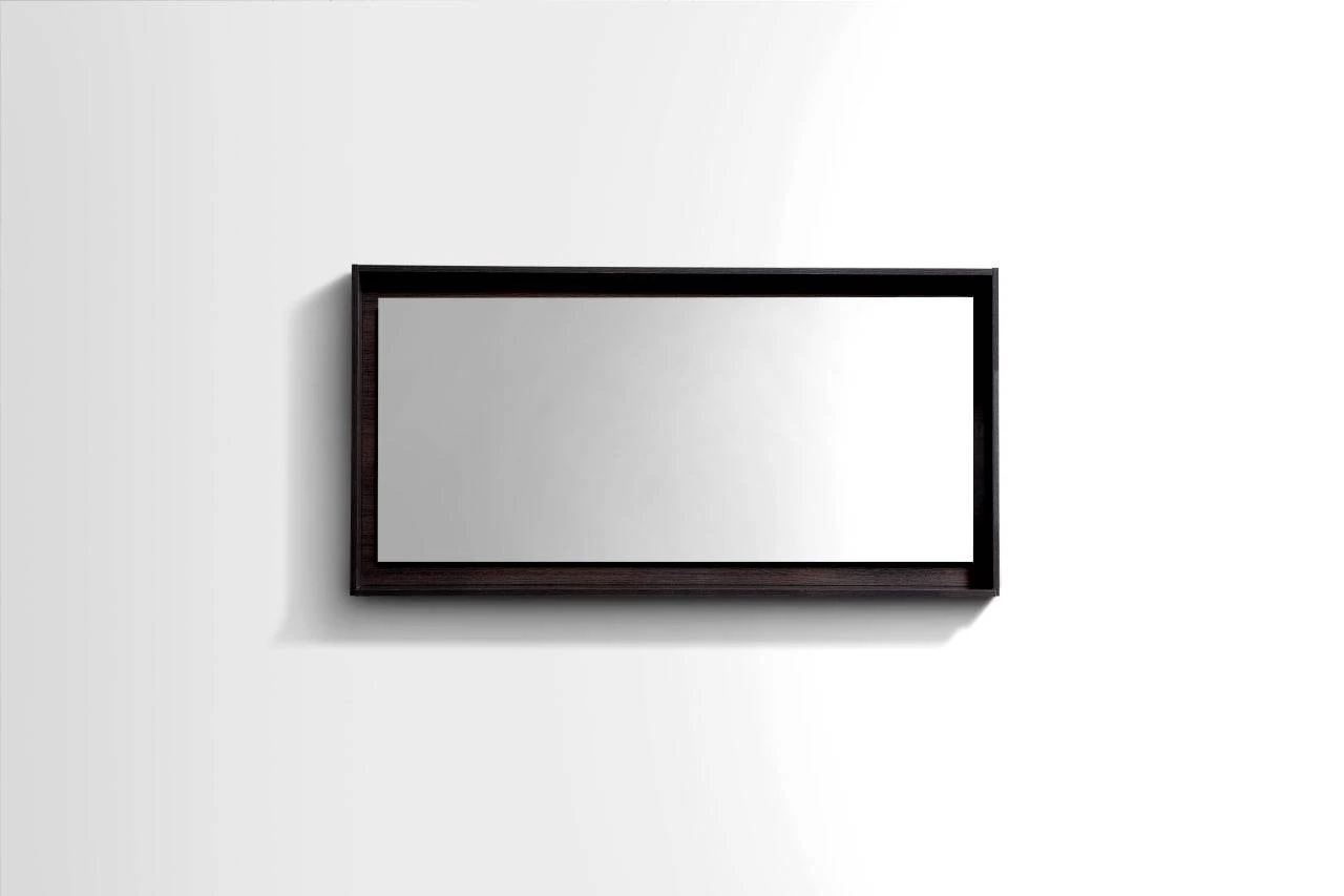 Kube Bath 48" Wide Bathroom Mirror With Shelf – High Gloss Gray Oak - Image 3