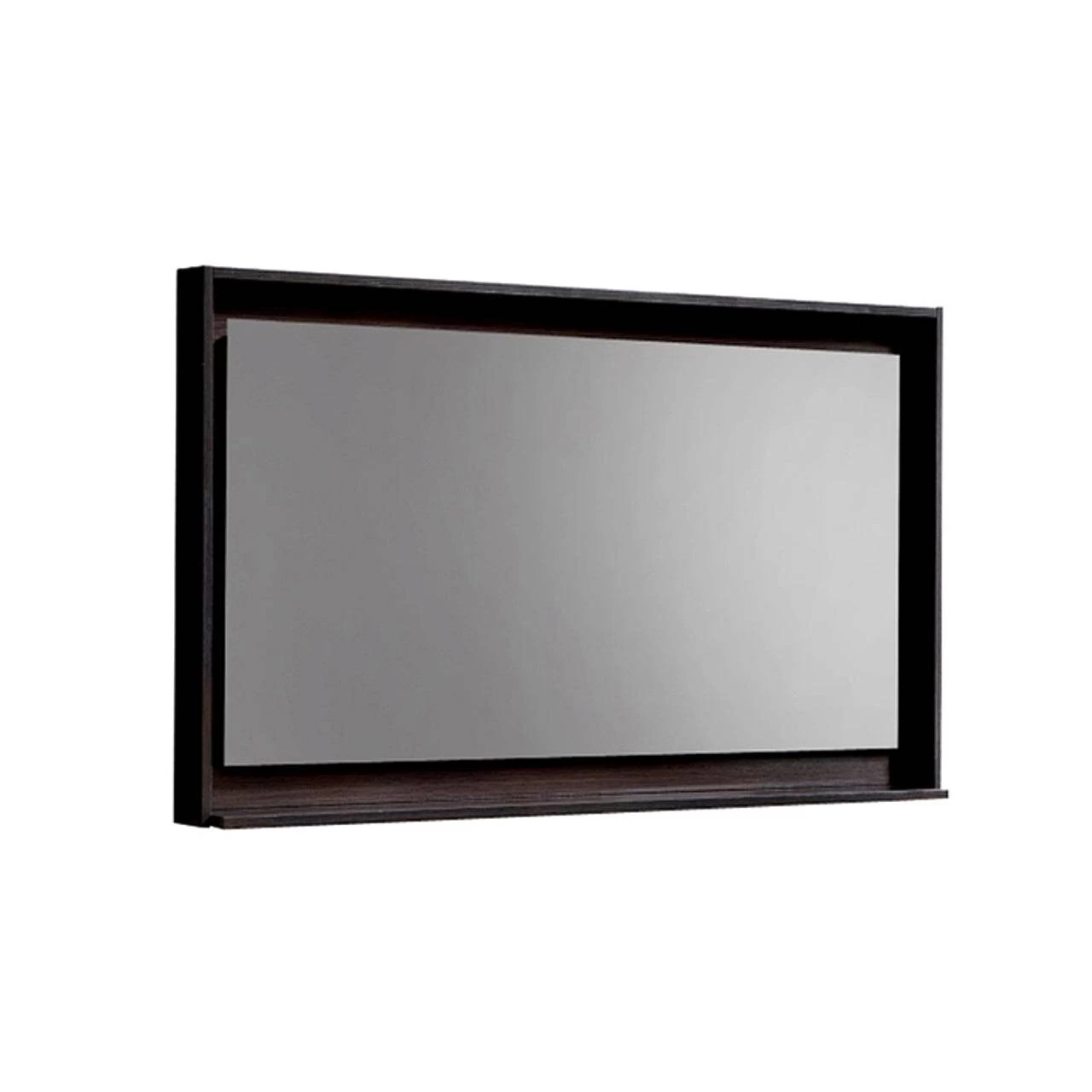 Kube Bath 48" Wide Bathroom Mirror With Shelf – High Gloss Gray Oak