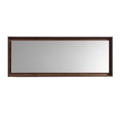 Kube Bath 70" Wide Bathroom Mirror With Shelf – Walnut