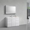 Kube Bath Milano 48" Single Sink Floor Mount Modern Bathroom Vanity With 6 Drawers And 1 Door KFM48S
