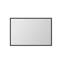 Kube Bath 34″ Stainless Steel Framed Mirror – Matte Black