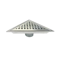 Kube Bath 6.5" Triangle Stainless Steel Pixel Grate Shower Drain – Chrome