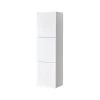 Kube Bath 18" X 59" Bathroom Acrylic Veneer Gloss White Linen Side Cabinet W/ 3 Large Storage Areas