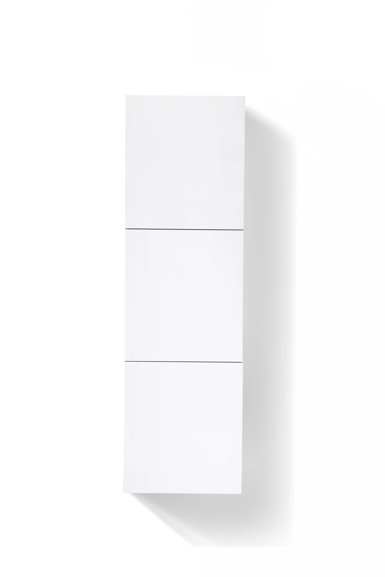 Kube Bath 18" X 59" Bathroom Acrylic Veneer Gloss White Linen Side Cabinet W/ 3 Large Storage Areas - Image 2