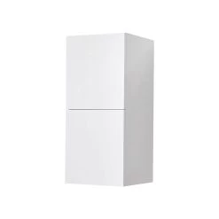 Kube Bath Bliss 12" X 24" Bathroom Acrylic Veneer Gloss White Linen Side Cabinet W/ 2 Storage Areas