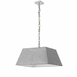 Dainolite 1 Light Medium Polished Chrome Milano Pendant Grey/Clear Shade