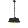 Dainolite 1 Light Small Black Milano Pendant Black/Gold Shade