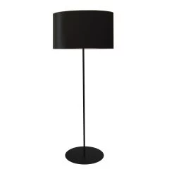 Dainolite 1 Light Drum Floor Lamp W/ Black Shade