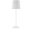 Dainolite 1 Light White Floor Lamp W/ White Drum Shade