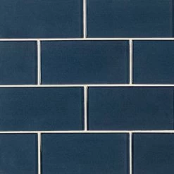 MSI Backsplash And Wall Tile Midnight Glass Subway Glass Tile 3" X 8"