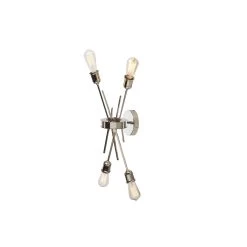 Dainolite 4 Light Wall Sconce, Burnished Chrome Finish
