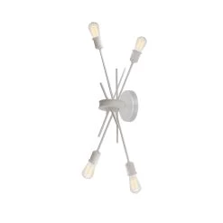Dainolite 4 Light Incandescent Wall Sconce Matte White Finish