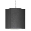 Dainolite 1 Light Incandescent Polished Chrome Pendant W/ Black/Clear Shade