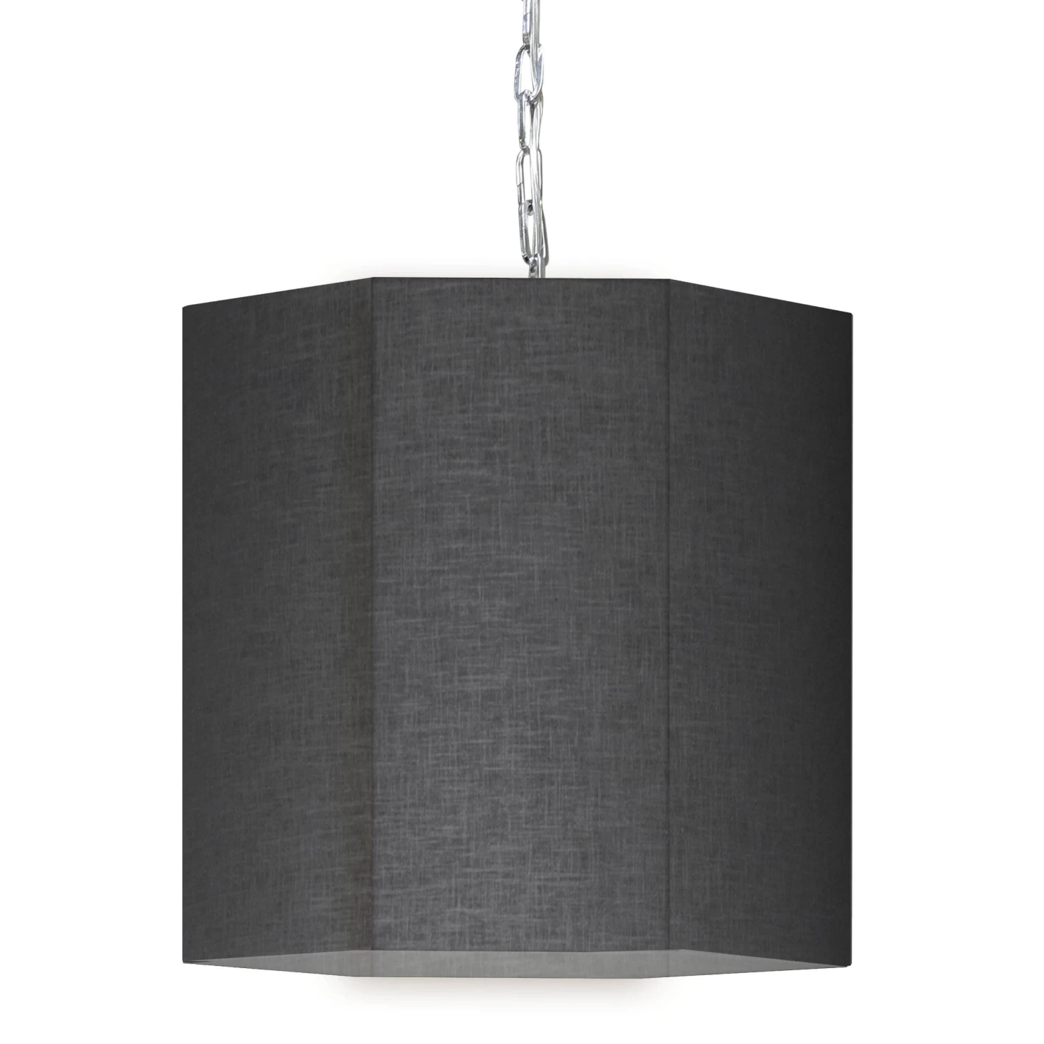 Dainolite 1 Light Incandescent Polished Chrome Pendant W/ Black/Clear Shade