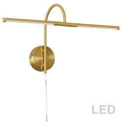 Dainolite 10W LED Picture Light Aged Brass Finish