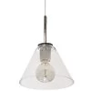 Dainolite 1 Light Incandescent Pendant, Polished Chrome With Clear Glass