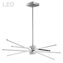 Dainolite 4 Light LED Horizontal Pendant, Polished Chrome Finish
