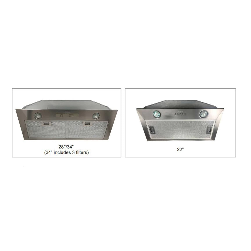 Cyclone Classic Collection BX212 28" Insert Range Hood Kitchen Exhaust Fan - Image 2