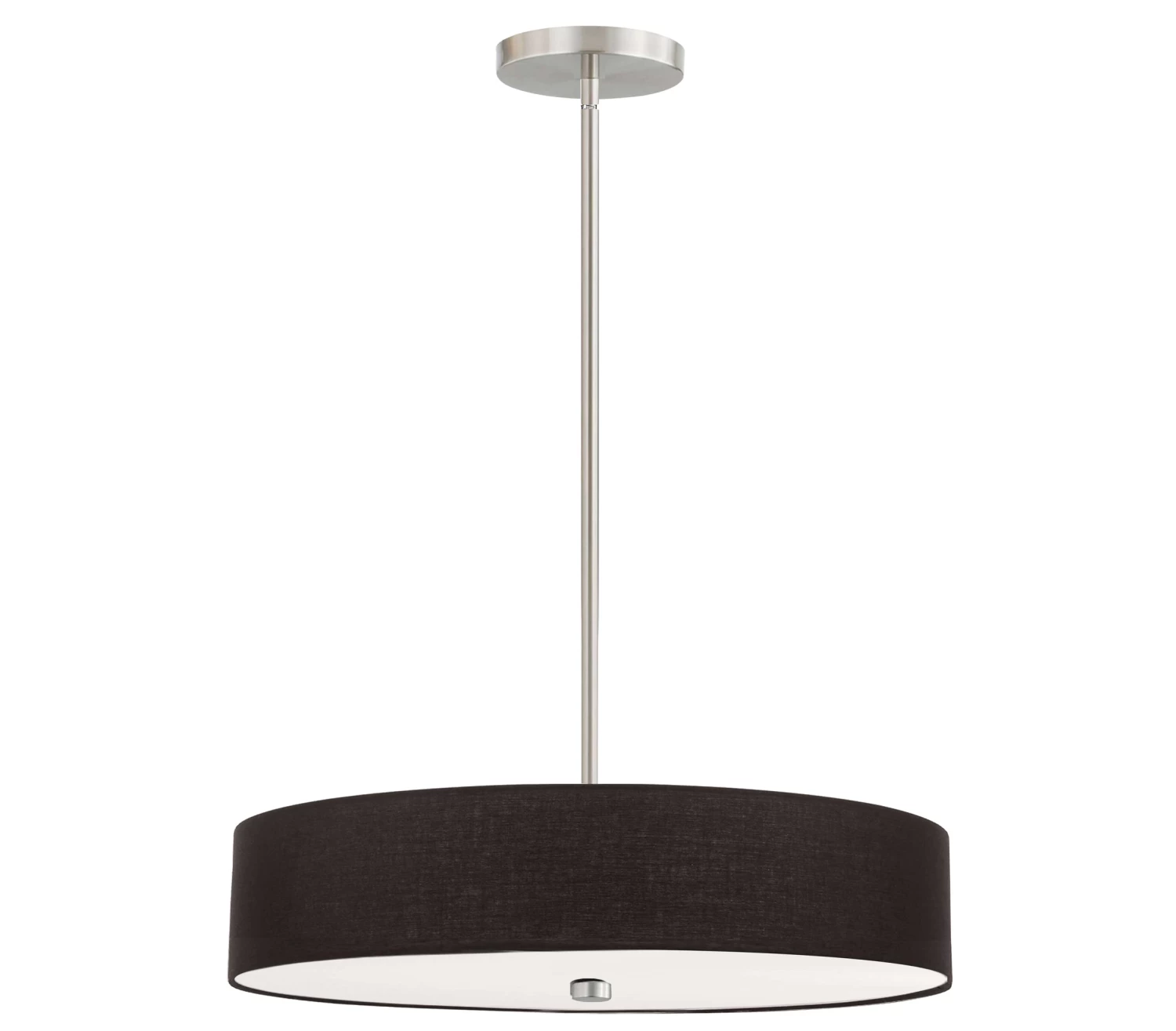 Dainolite 4 Light Incandescent Pendant Satin Chrome With Black Shade
