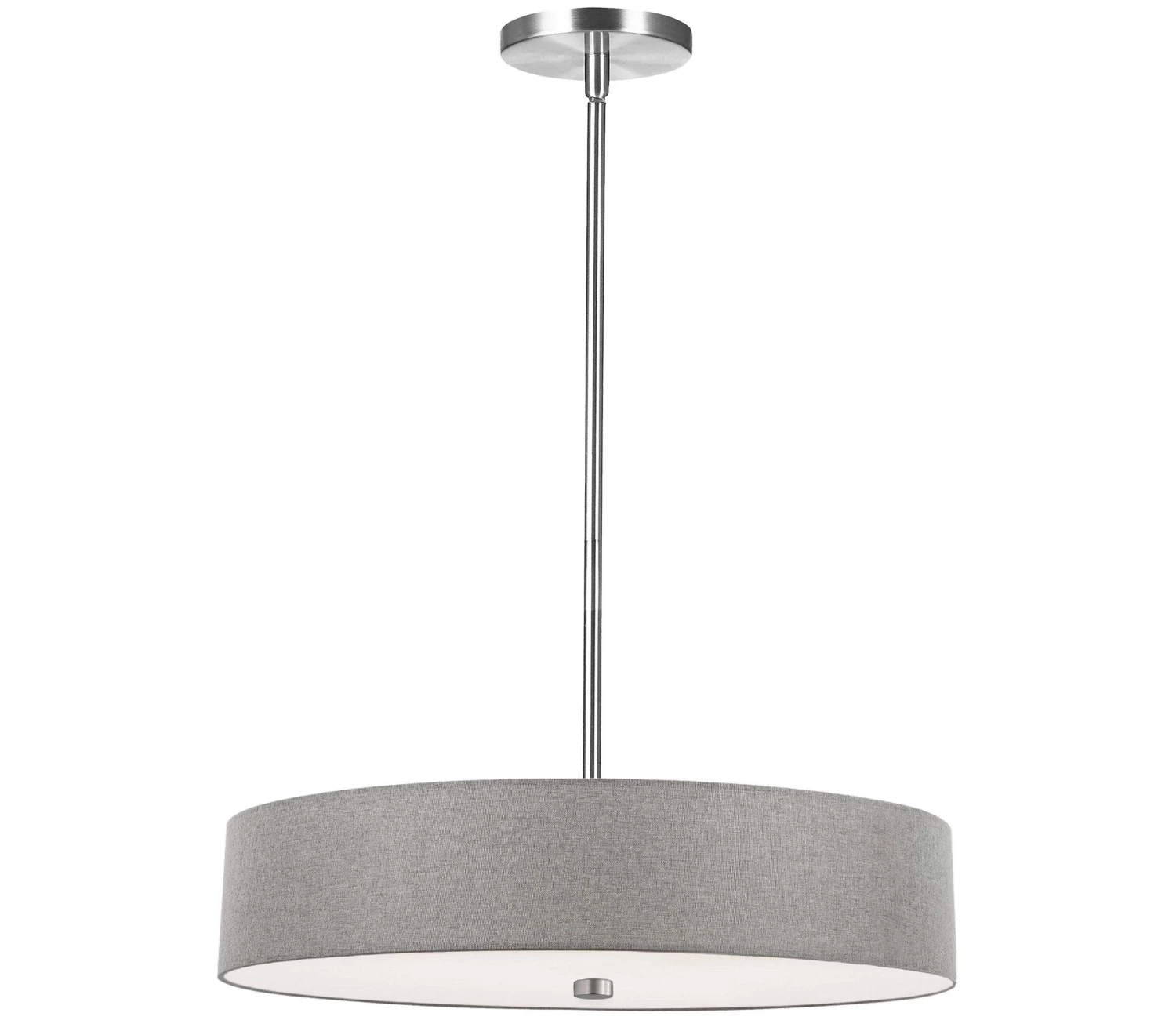 Dainolite 4 Light Incandescent Pendant Polished Chrome With Grey Shade