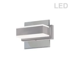 Dainolite 1-Light LED Wall Vanity Light In Polished Chrome Finish