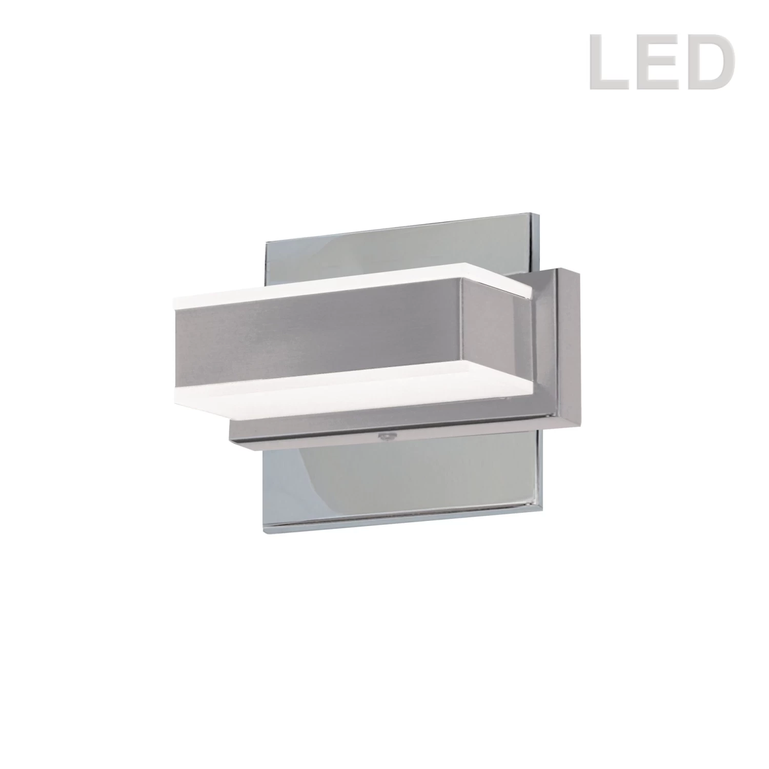 Dainolite 1-Light LED Wall Vanity Light In Polished Chrome Finish