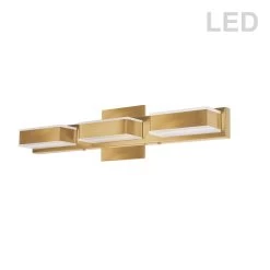 Dainolite 3 Light LED Wall Vanity Gold Finish