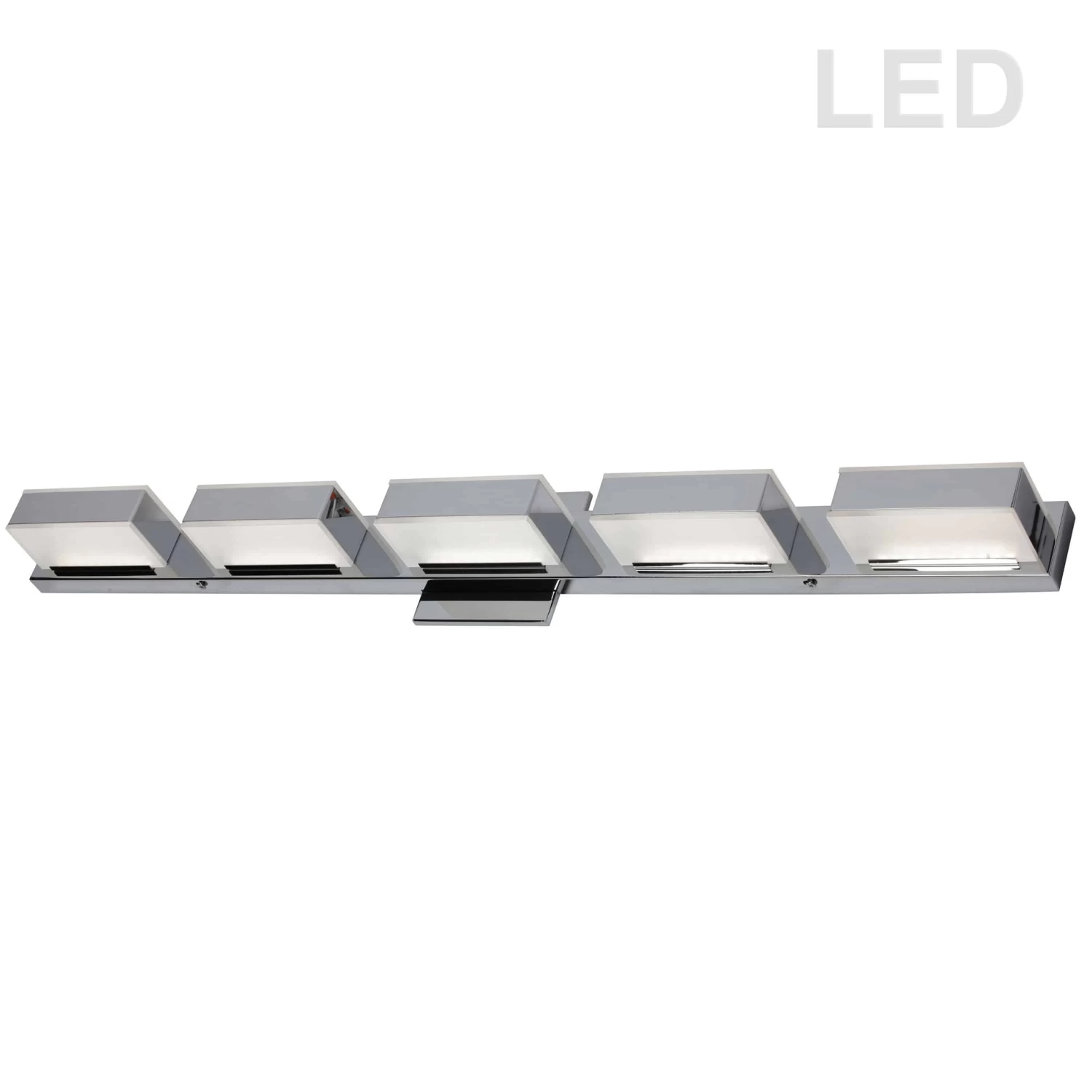Dainolite 5 Light LED Wall Vanity, Polished Chrome Finish