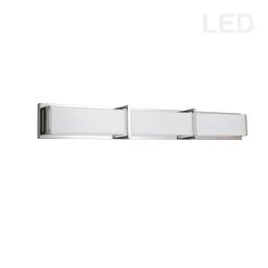 Dainolite 50W Polished Chrome Vanity Light W/ White Acrylic Diffuser