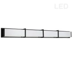 Dainolite 72W Matte Black Vanity Light W/ White Acrylic Diffuser