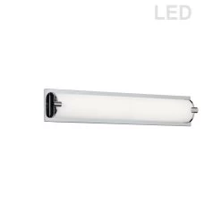 Dainolite 30W LED Vanity Polished Chrome With White Glass