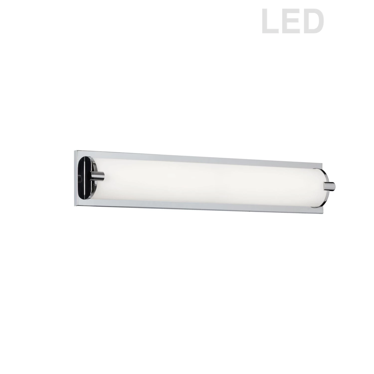 Dainolite 30W LED Vanity Polished Chrome With White Glass