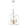 Dainolite 4 Light Chandelier, White Finish