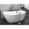 Zitta Issa Free Standing White Tub Elevation System 59.5" X 29" X 27.5" With Chrome Waste & Overflow