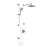 Kalia UMANI T2 PLUS AQUATONIK T/P Shower System With Wall Arm And 10" Rain Shower Head- Chrome