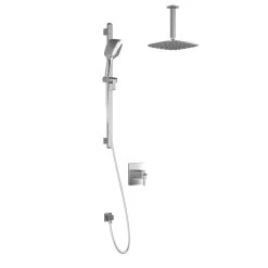 Kalia GRAFIK TCD1 PLUS AQUATONIK T/P Coaxial Shower System With Vertical Ceiling Arm- Chrome
