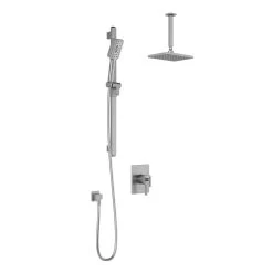 Kalia SquareOne TCD1 (Valve Not Included) AQUATONIK T/P Coaxial Shower System With 10-1/4" Shower Head And Vertical Ceiling Arm- Chrome